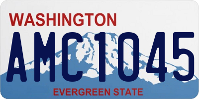 WA license plate AMC1045