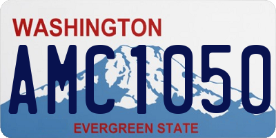 WA license plate AMC1050