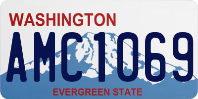 WA license plate AMC1069