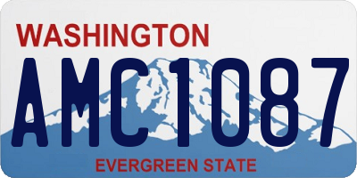 WA license plate AMC1087