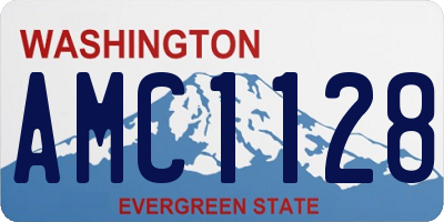 WA license plate AMC1128