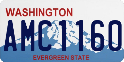 WA license plate AMC1160
