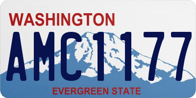 WA license plate AMC1177