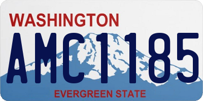 WA license plate AMC1185