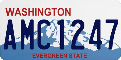 WA license plate AMC1247