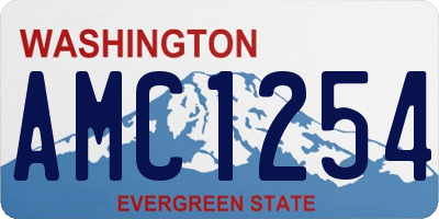 WA license plate AMC1254