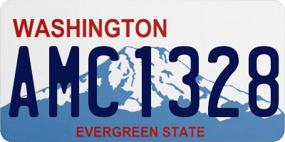 WA license plate AMC1328