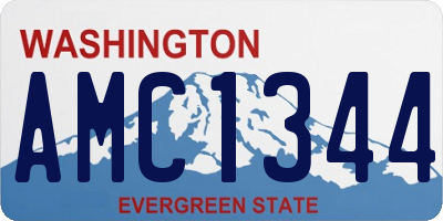 WA license plate AMC1344