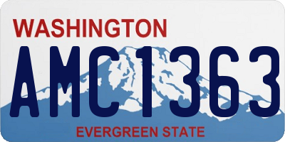 WA license plate AMC1363