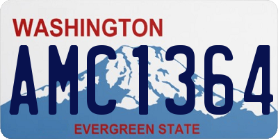 WA license plate AMC1364