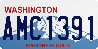 WA license plate AMC1391