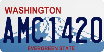 WA license plate AMC1420