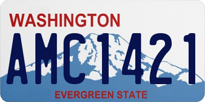 WA license plate AMC1421