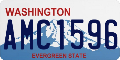 WA license plate AMC1596