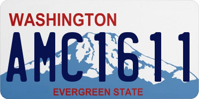WA license plate AMC1611