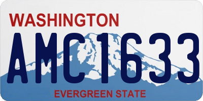 WA license plate AMC1633