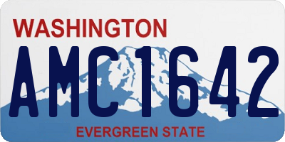 WA license plate AMC1642