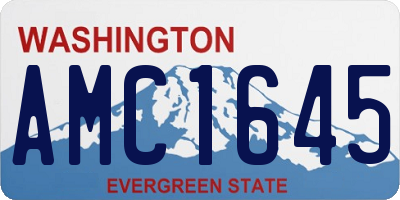 WA license plate AMC1645