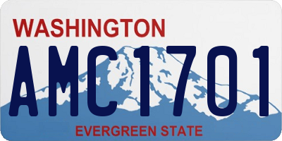 WA license plate AMC1701