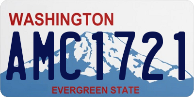 WA license plate AMC1721