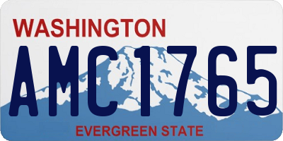 WA license plate AMC1765