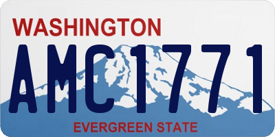 WA license plate AMC1771