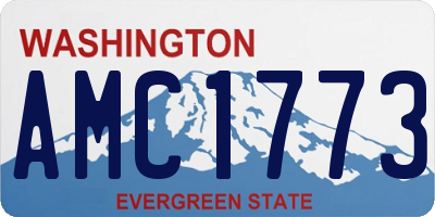 WA license plate AMC1773