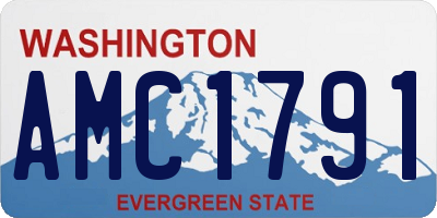 WA license plate AMC1791