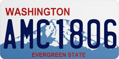 WA license plate AMC1806