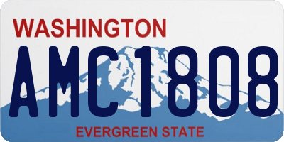 WA license plate AMC1808
