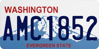 WA license plate AMC1852