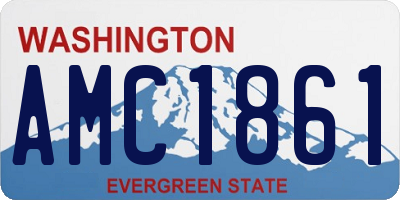 WA license plate AMC1861