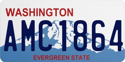 WA license plate AMC1864
