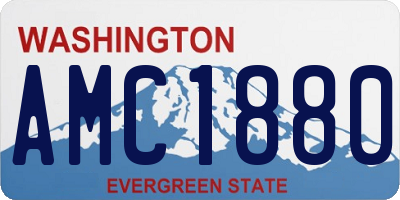 WA license plate AMC1880