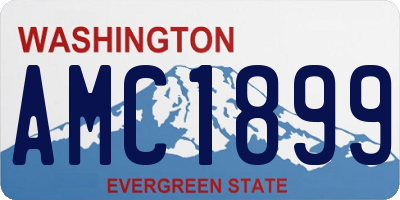 WA license plate AMC1899
