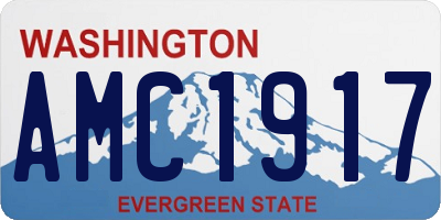 WA license plate AMC1917