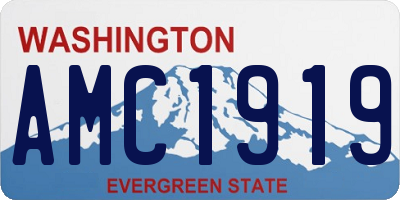 WA license plate AMC1919
