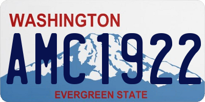 WA license plate AMC1922