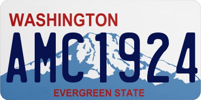 WA license plate AMC1924