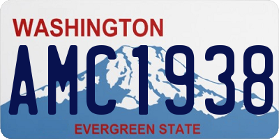 WA license plate AMC1938