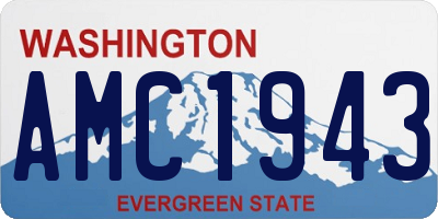WA license plate AMC1943