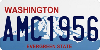 WA license plate AMC1956