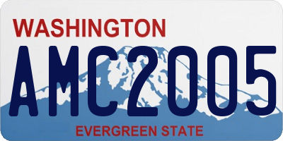 WA license plate AMC2005