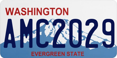 WA license plate AMC2029