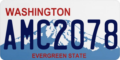 WA license plate AMC2078