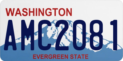 WA license plate AMC2081