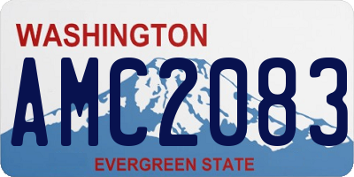 WA license plate AMC2083