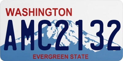 WA license plate AMC2132