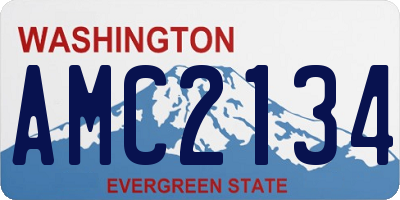 WA license plate AMC2134
