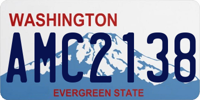 WA license plate AMC2138